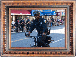 A bicycle cop!