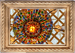 A colorful chandelier!