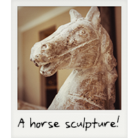 A horse sculpture!