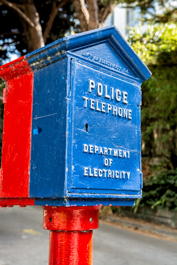 Blue San Francisco phone box photo
