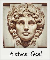 A stone face!