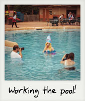 Working the pool!