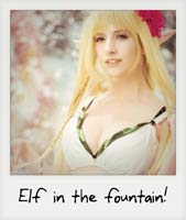 Elf in the fountain!