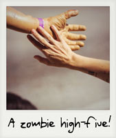 Zombie high-five!