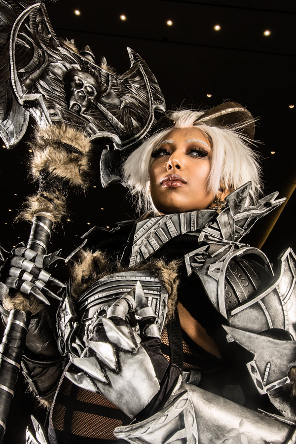 Silver armor cosplay photo