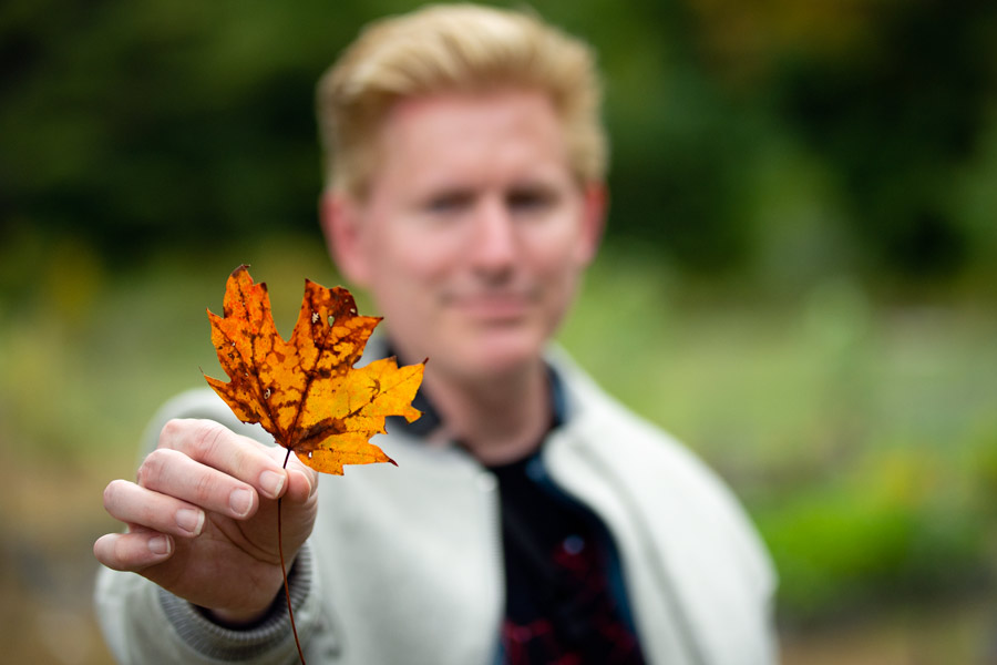 Me with leaf photo