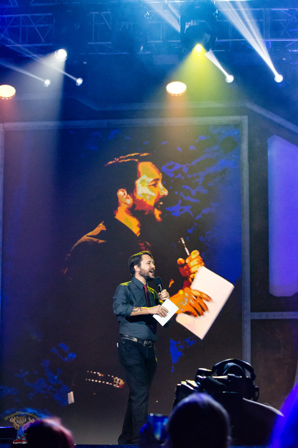 A picture of host Wil Wheaton at BlizzCon 2015 taken by Batty!