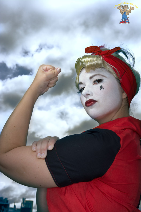 Harley the Riveter cosplay at San Diego Comic-Con 2015!