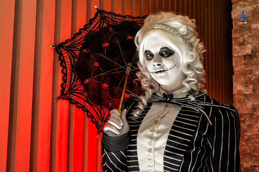 A picture of Jack Skellington cosplay at Dragon Con 2015!
