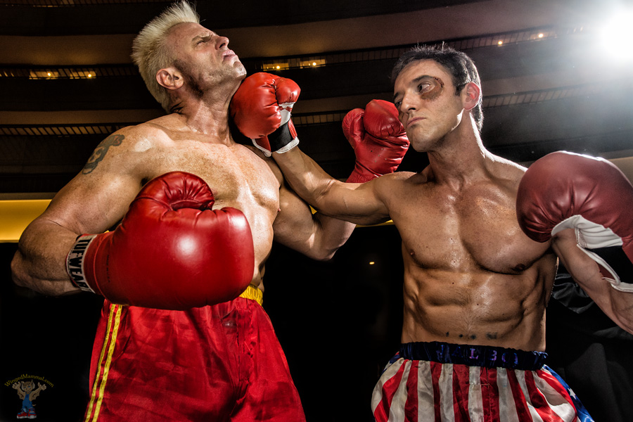 Rocky knocking out Drago at Dragon Con 2015!