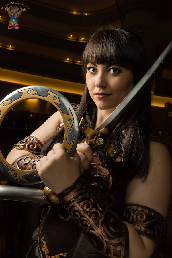 A picture of Xena cosplay at Dragon Con 2016 taken by Batty!