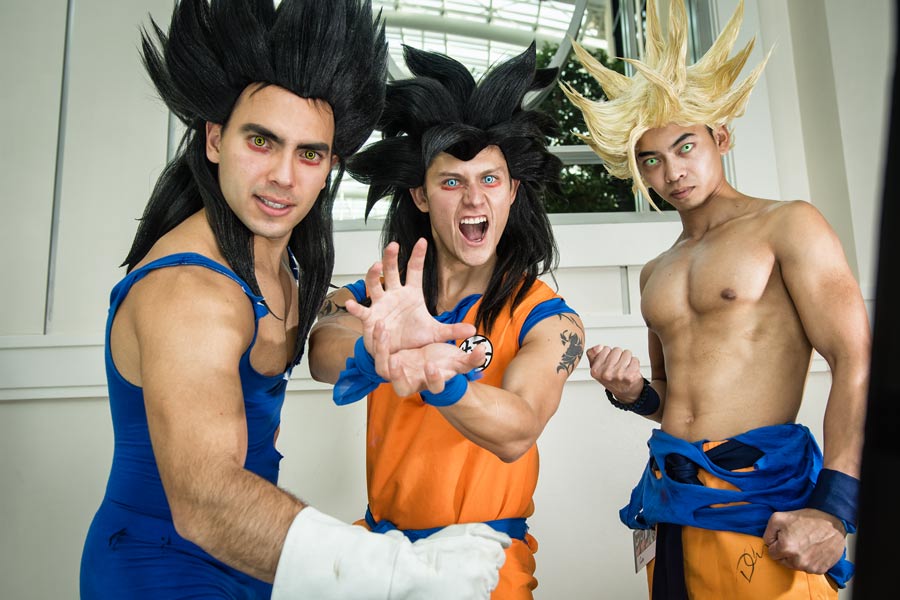 A picture of Dragonball Z cosplay at Katsucon 2016 taken by Batty!