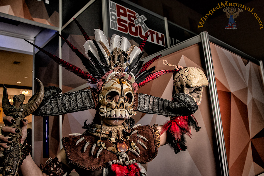 A picture of Witch Doctor cosplay from Diablo 3 at PAX South 2015!