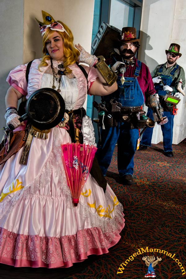 A picture of Steampunk Mario cosplay at PAX South 2015!