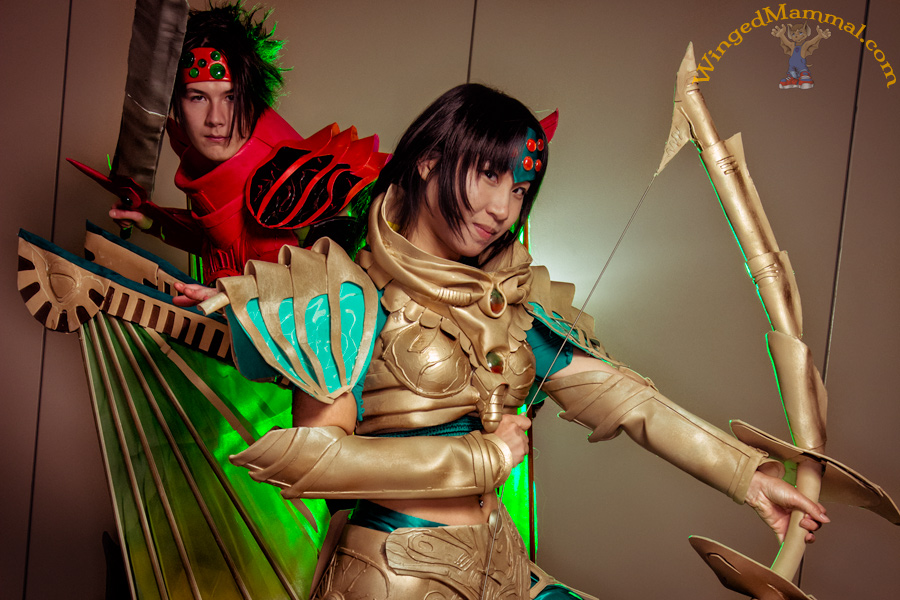 A picture of a Dart and Shana cosplay from The Legend of Dragoon at PAX South 2015!